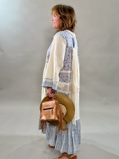 Boho Natural Blue Multi Dress