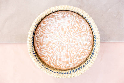 Weave Round Blue Bread Warmer