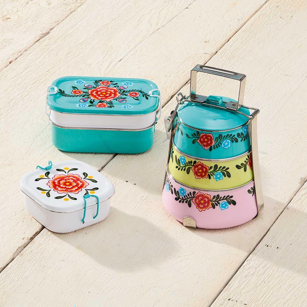 Bright Floral Bento Box Set