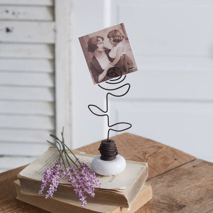 Rose Vintage Doorknob Photo Holder