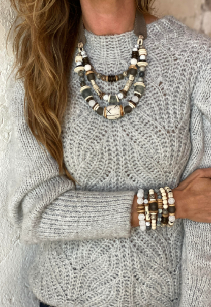Layered Classic Necklace | Stone