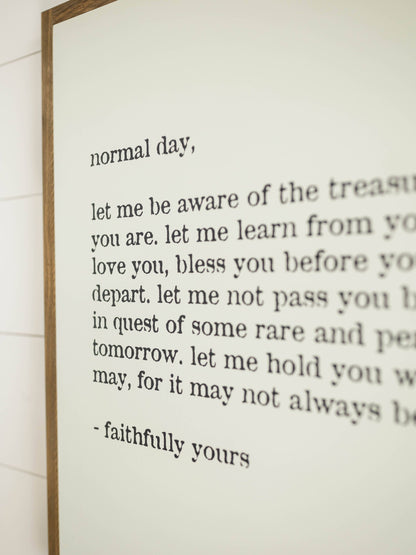 Normal Day Wall Art