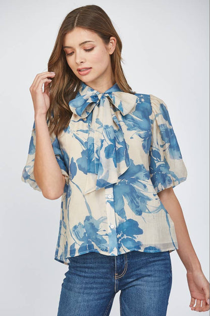 Romantic Lantern Sleeve Blouse