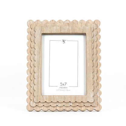 Scallop Natural Wood Frame