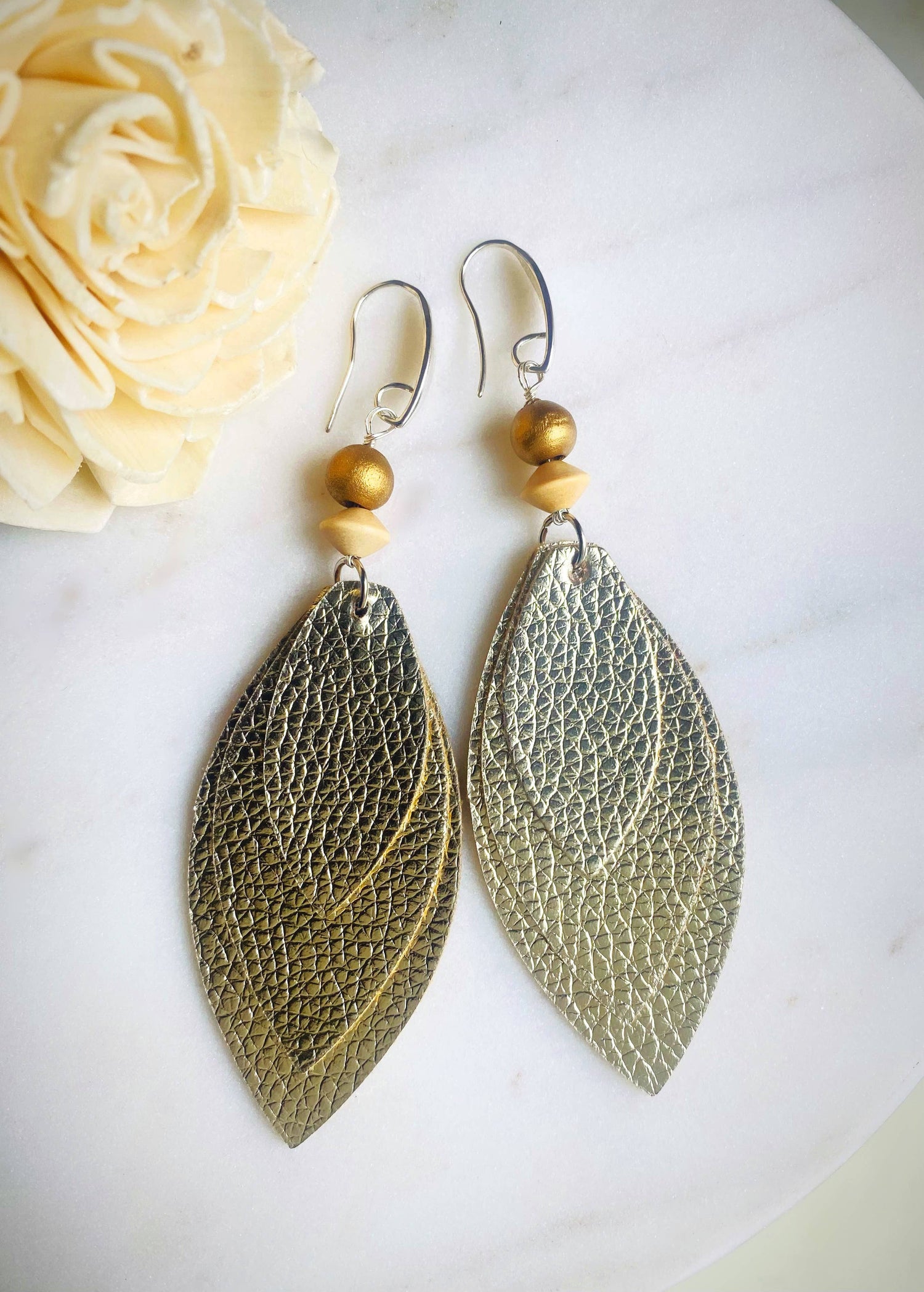 Layered Leaf Earrings