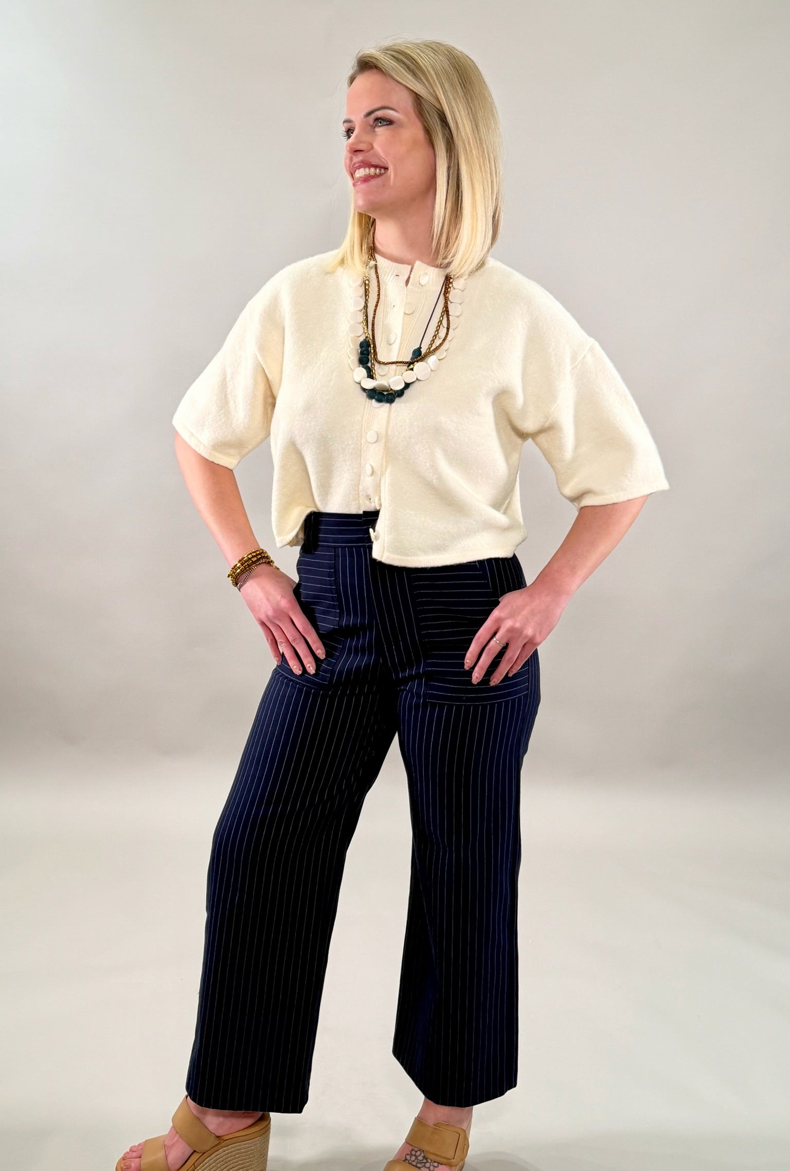 Cozy Button-Front Short Sleeve Cardigan