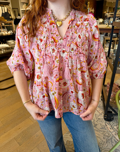 Artisan Smocked Cotton Top