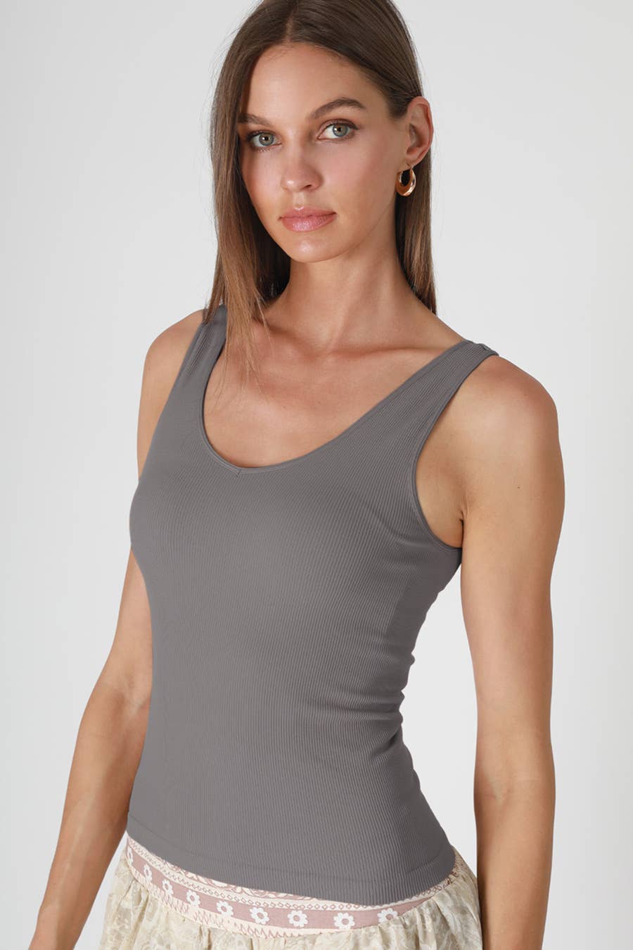 Ribbed Reversible Tank Top