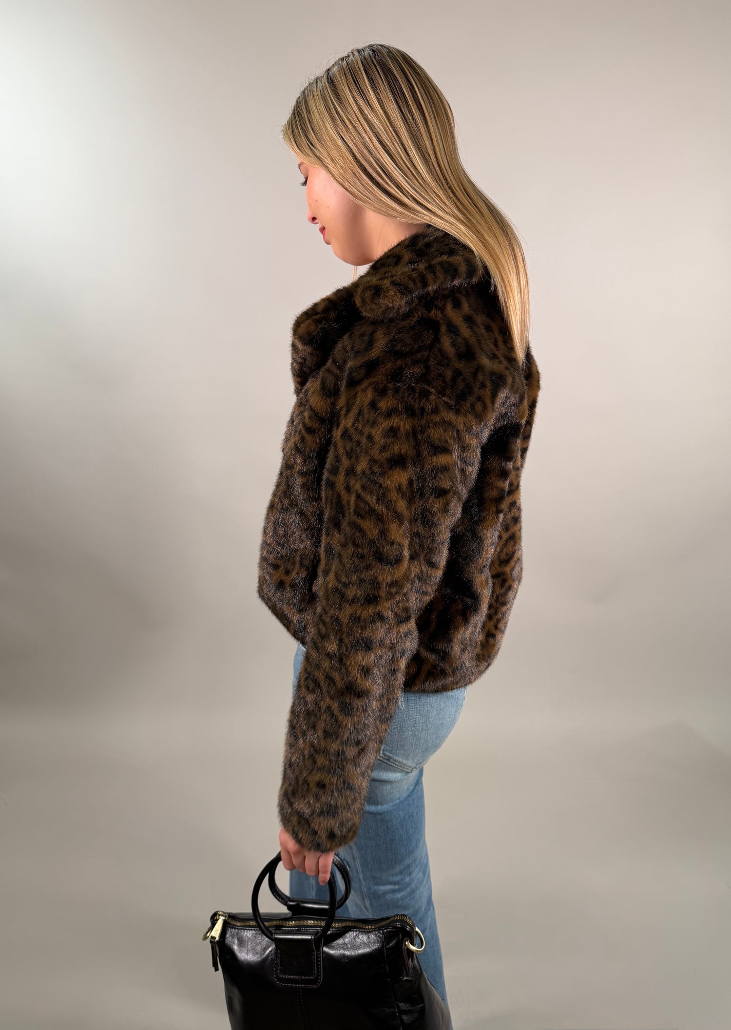 Leopard Faux Fur Jacket