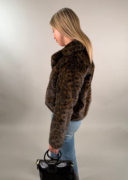 Leopard Faux Fur Jacket