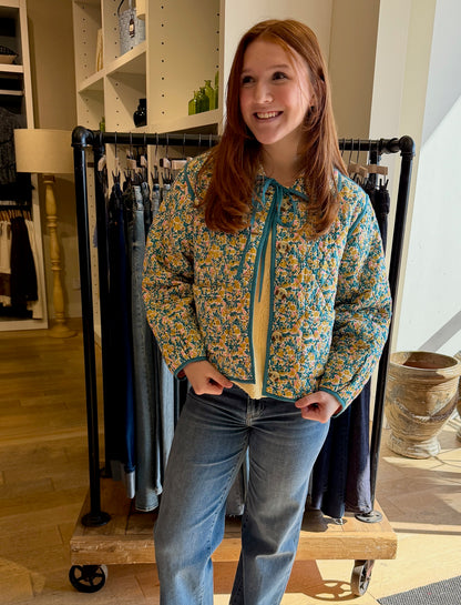 Reversible Floral Stevie Quilted Jacket