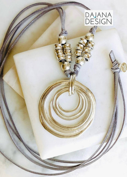 Silver Circle Pendant Necklace