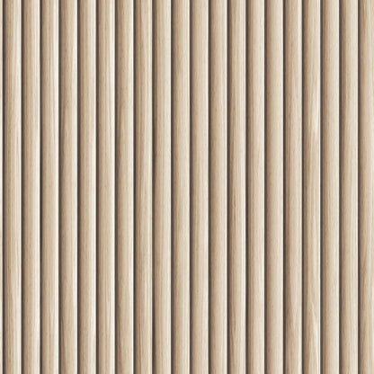 Reeded Wood Peel and Stick Wallpaper, 28 sq. ft.