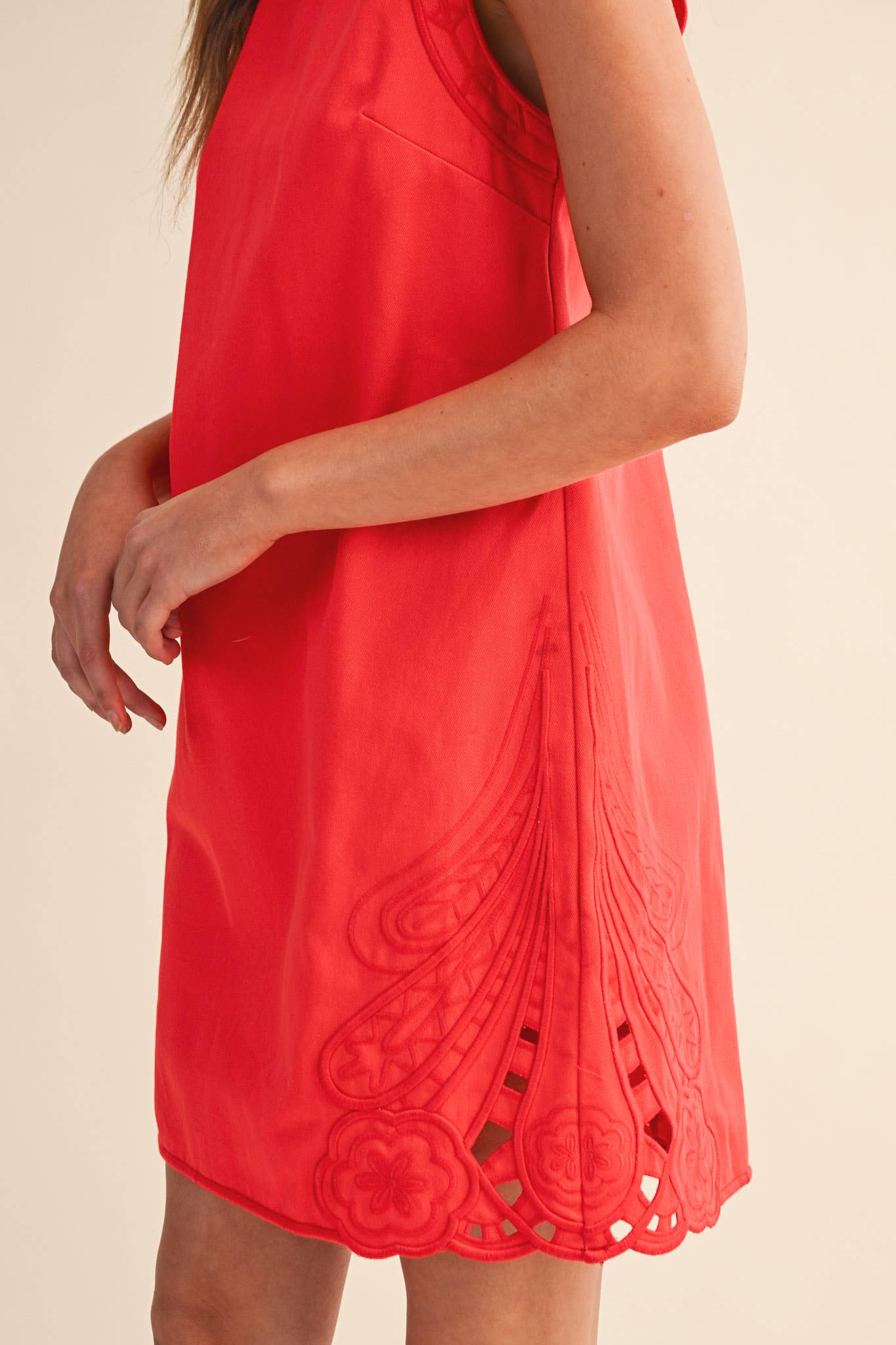 Radiant Embroidered Shift Dress