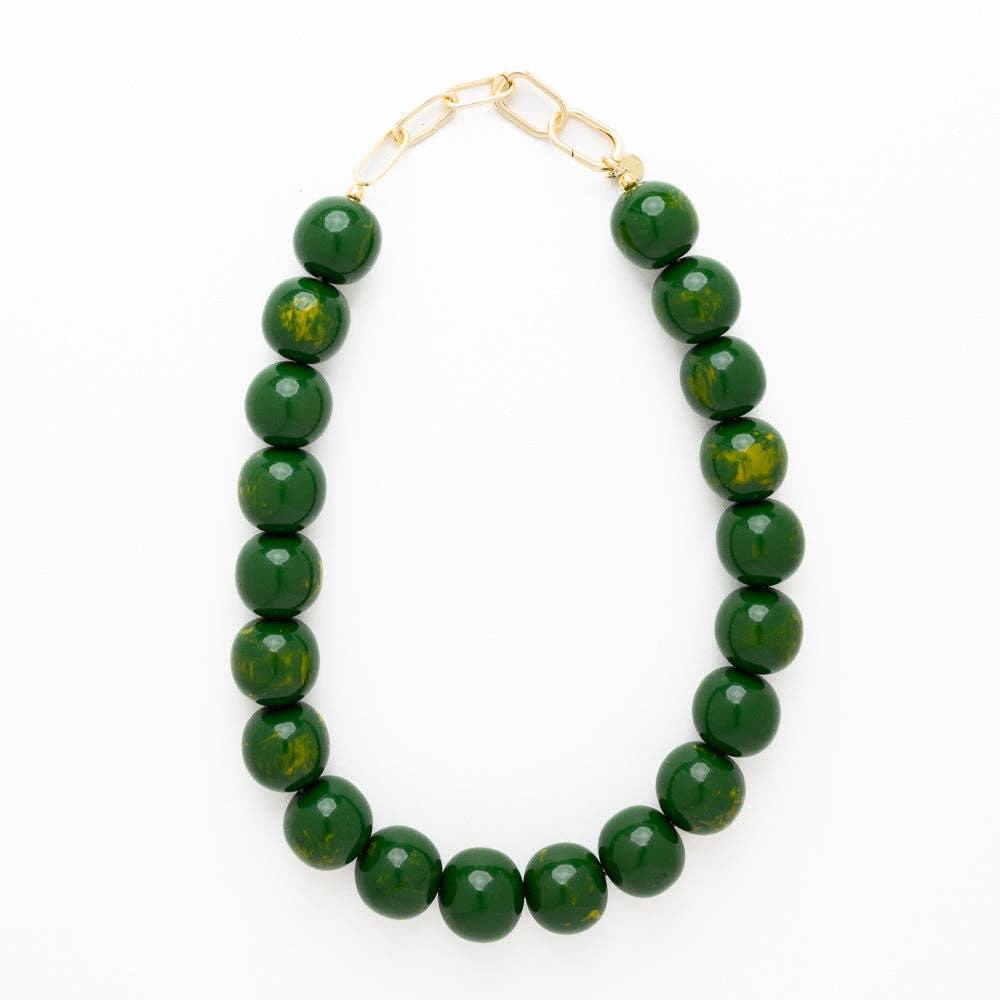 Iris Large Resin Bead Necklace