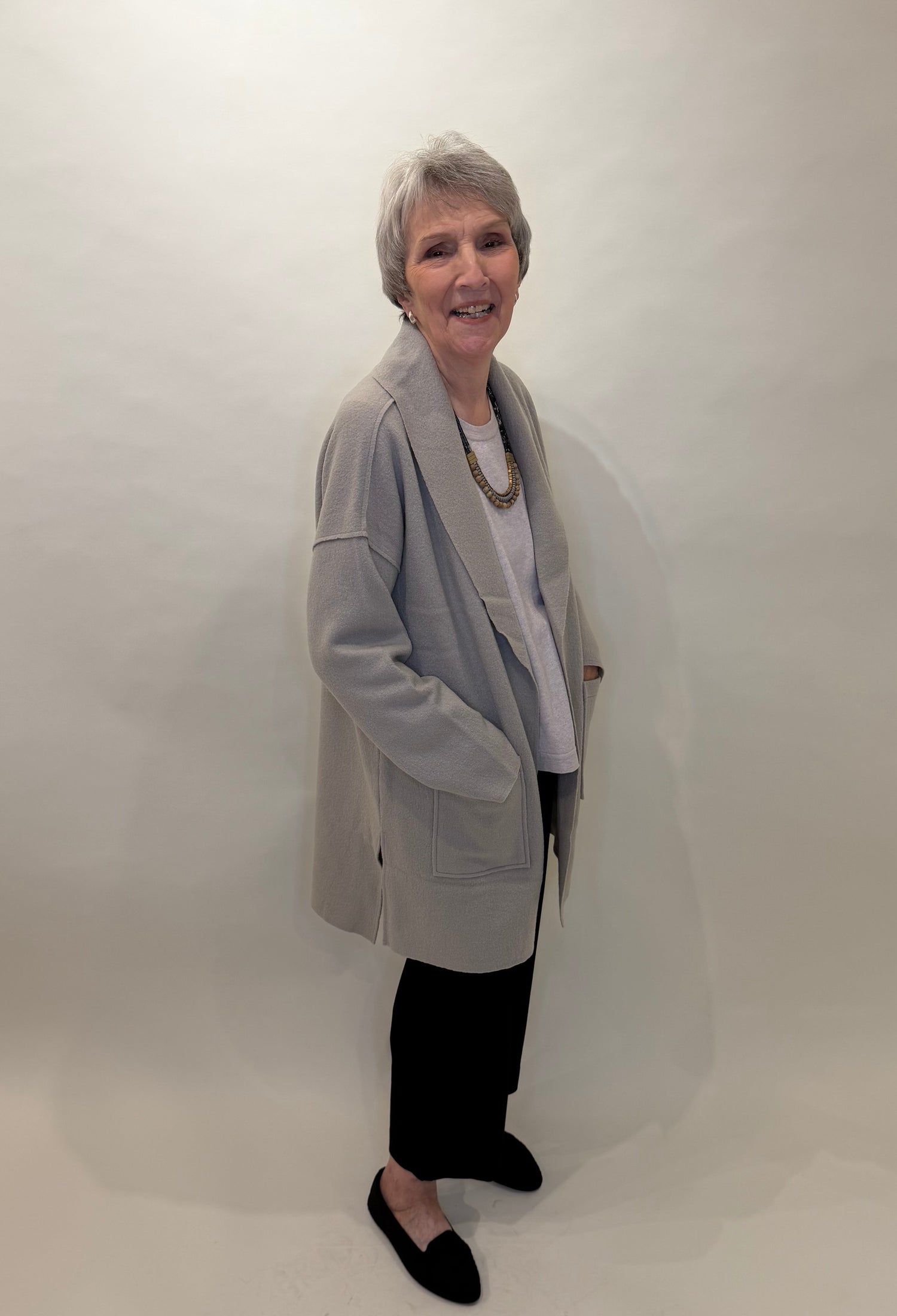 Boiled Wool Around Town Car Coat