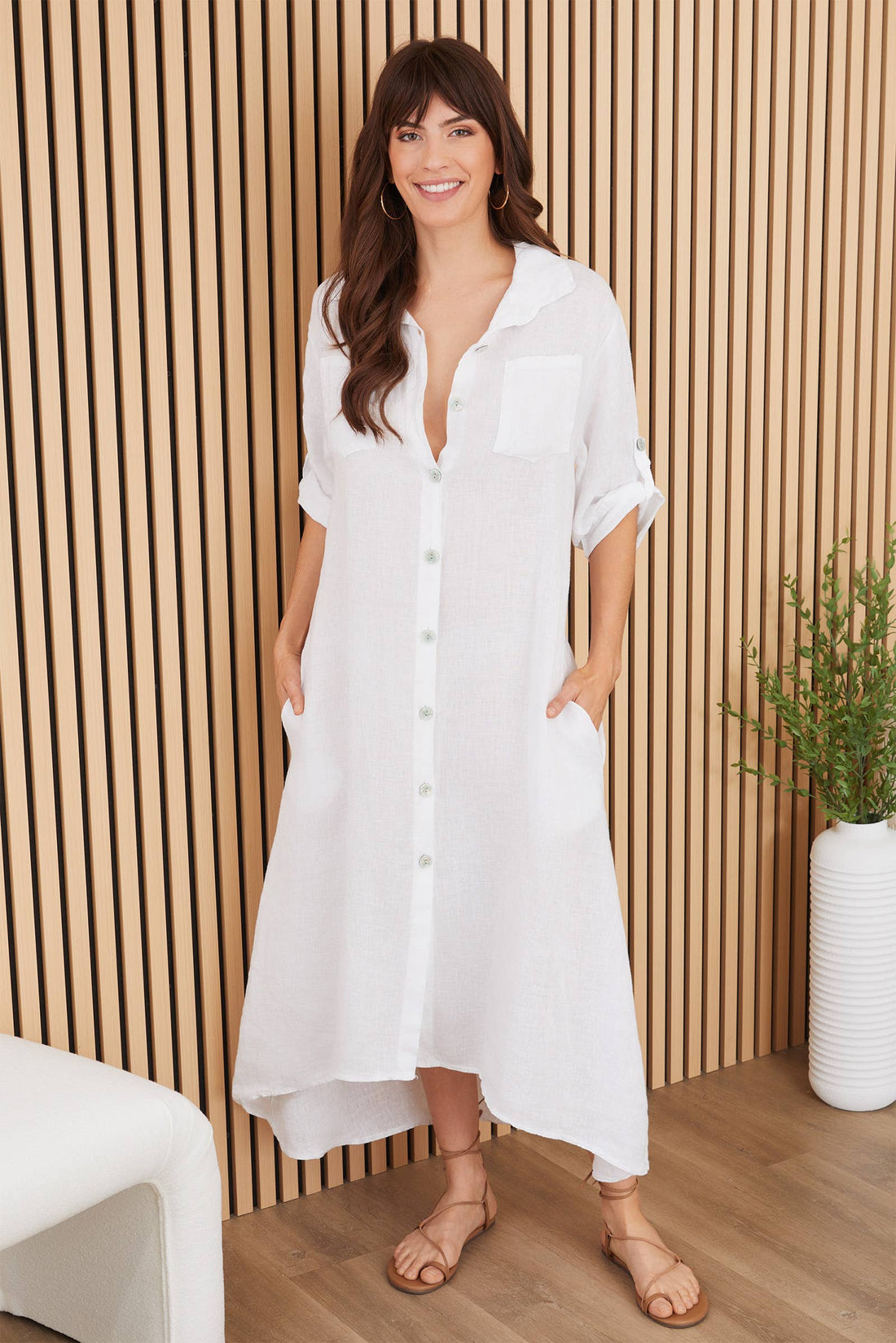 Linen Pocket Dress