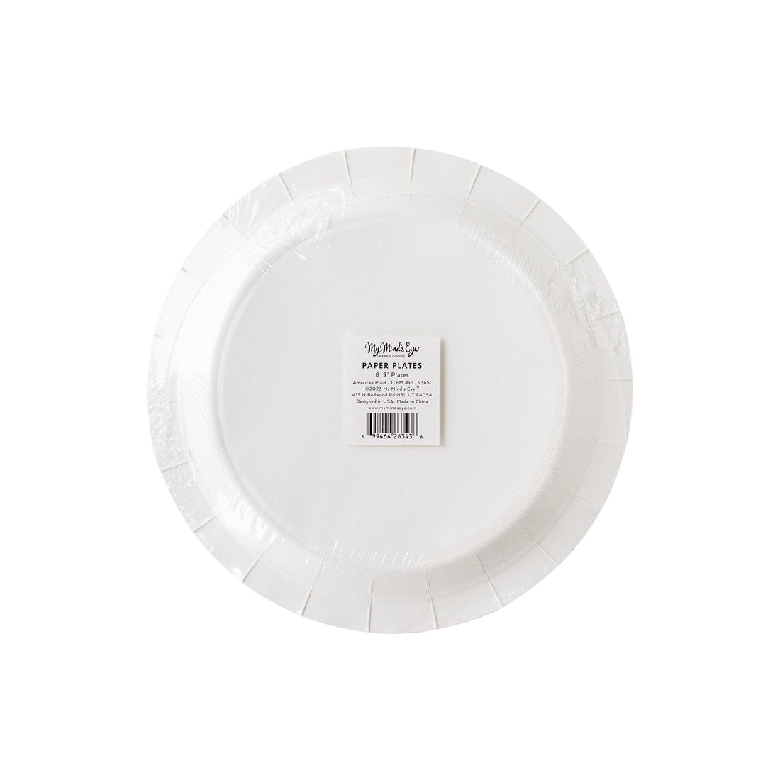 Americana Plaid Paper Plate