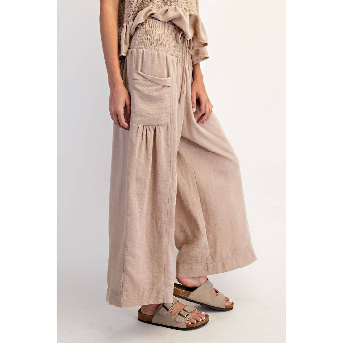 Baggy Wide Leg Cropped Pants