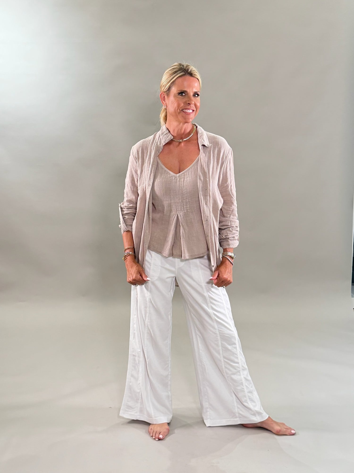 Relaxed Wide Leg Pant