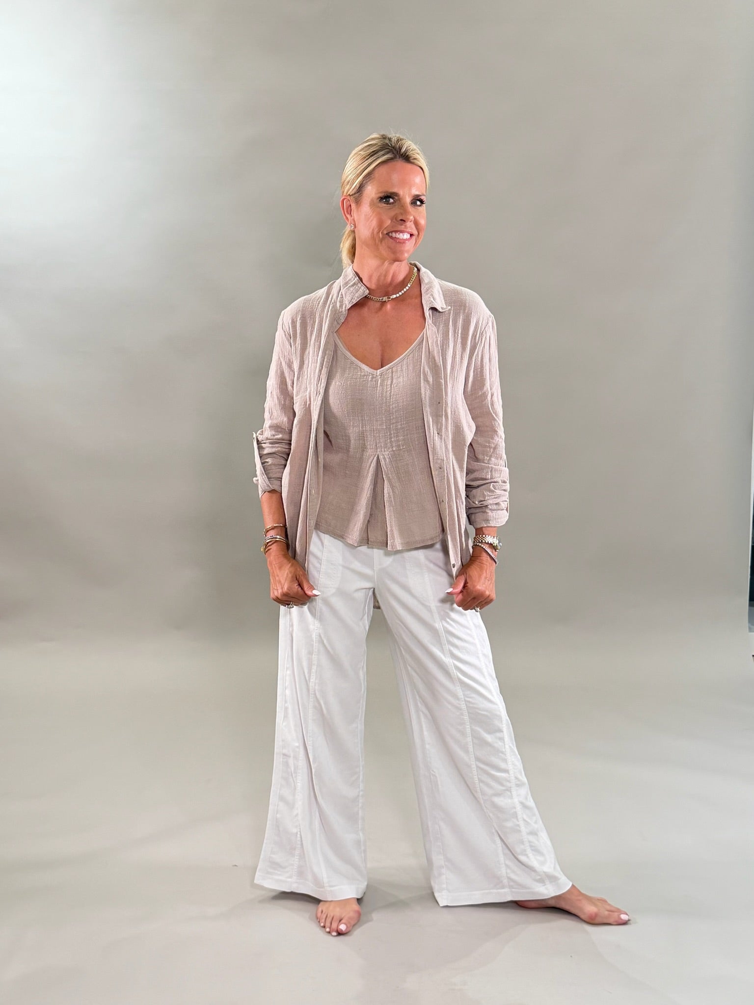 Relaxed Wide Leg Pant