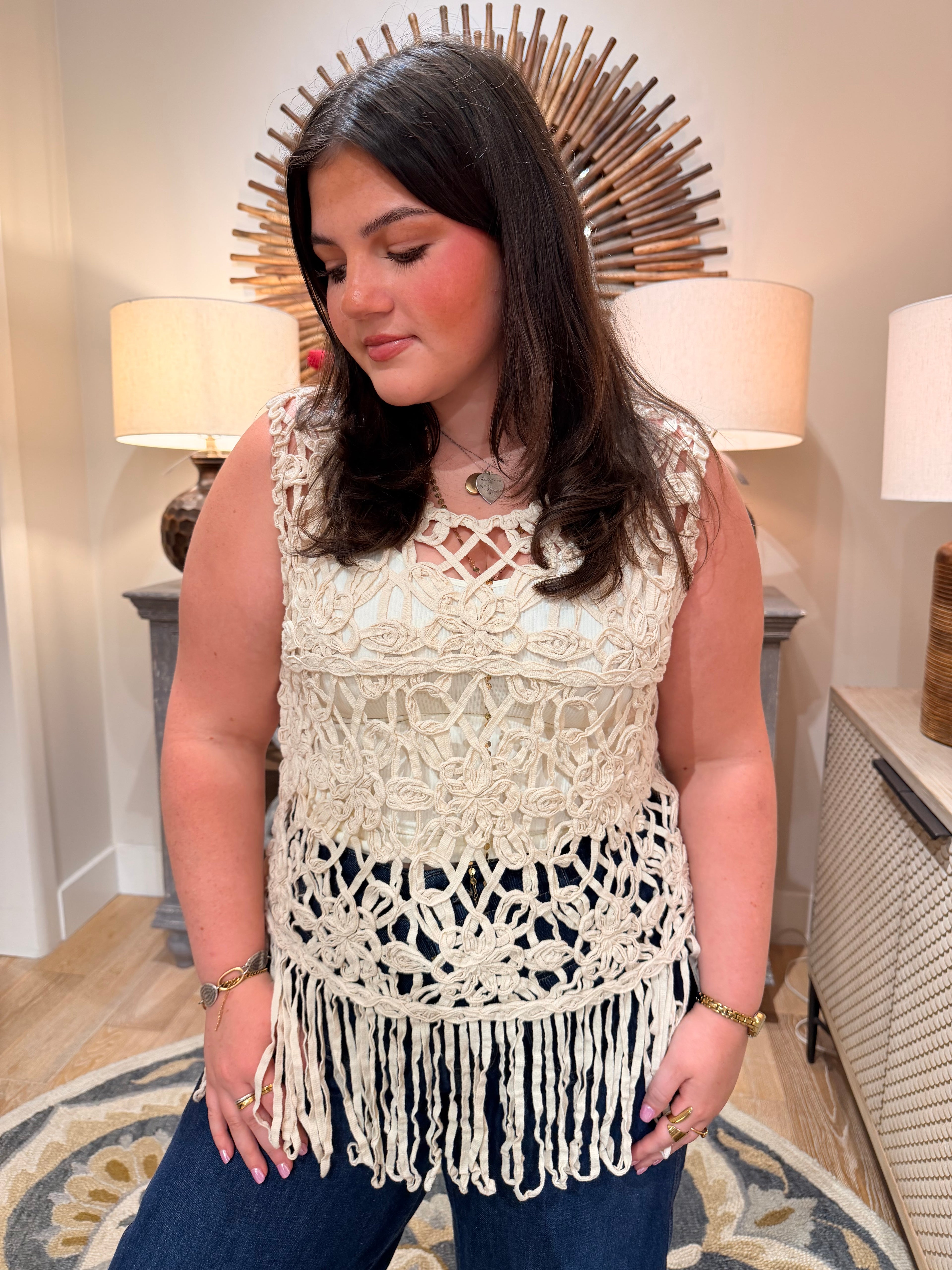 Crochet Fringe Vest