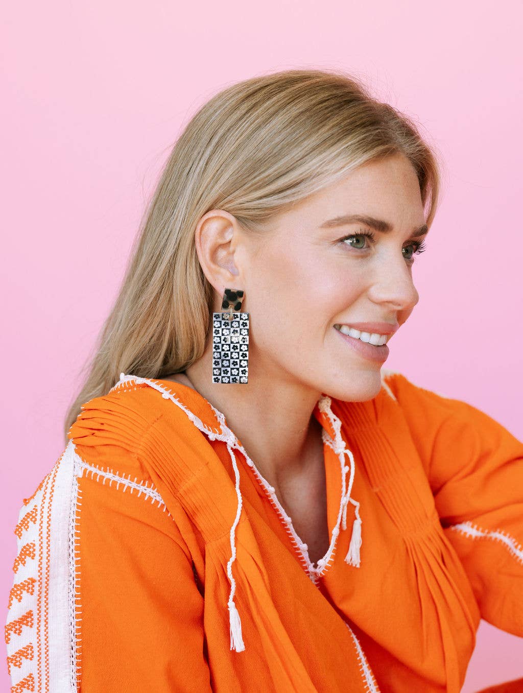 Flower Tile Cabana Earrings