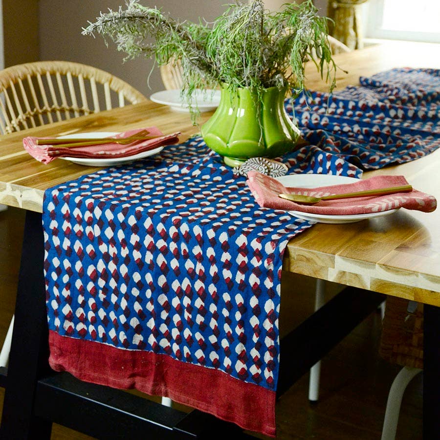 Block Printed Table Runner