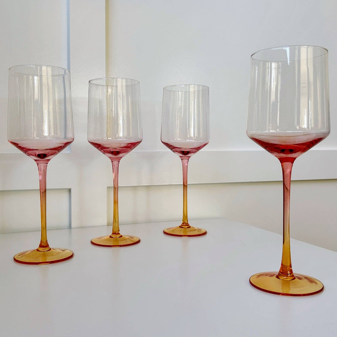 Amber Wine Glass Set