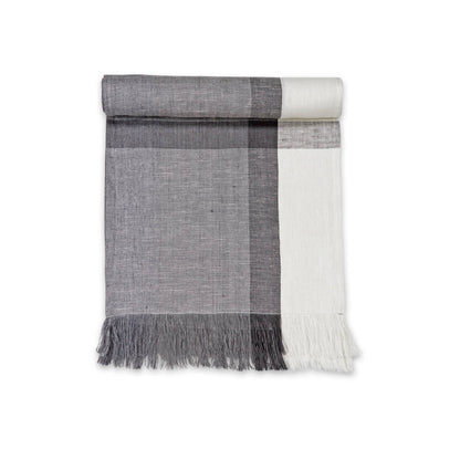 Blue Corn Runner, Handwoven Flax Linen