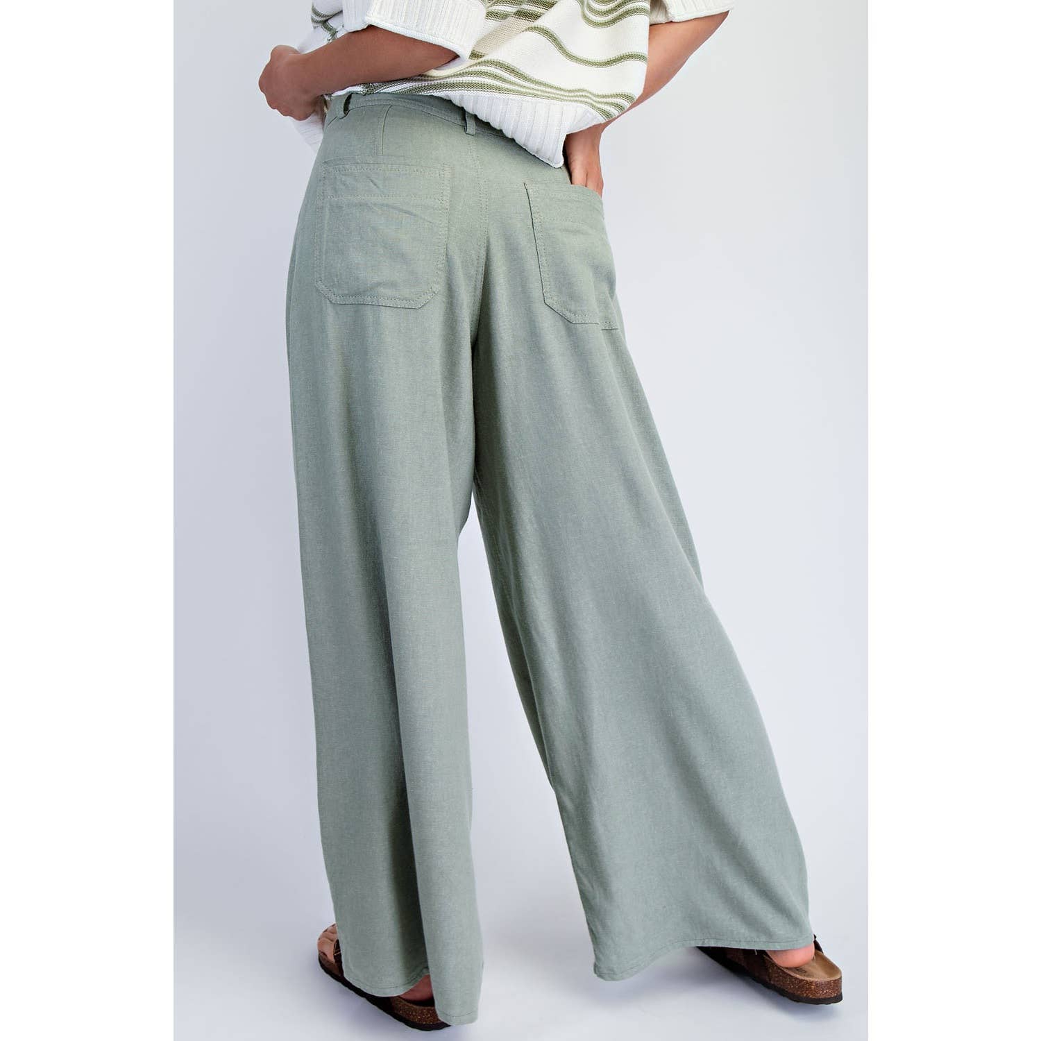 Wide Leg Pleated Pants