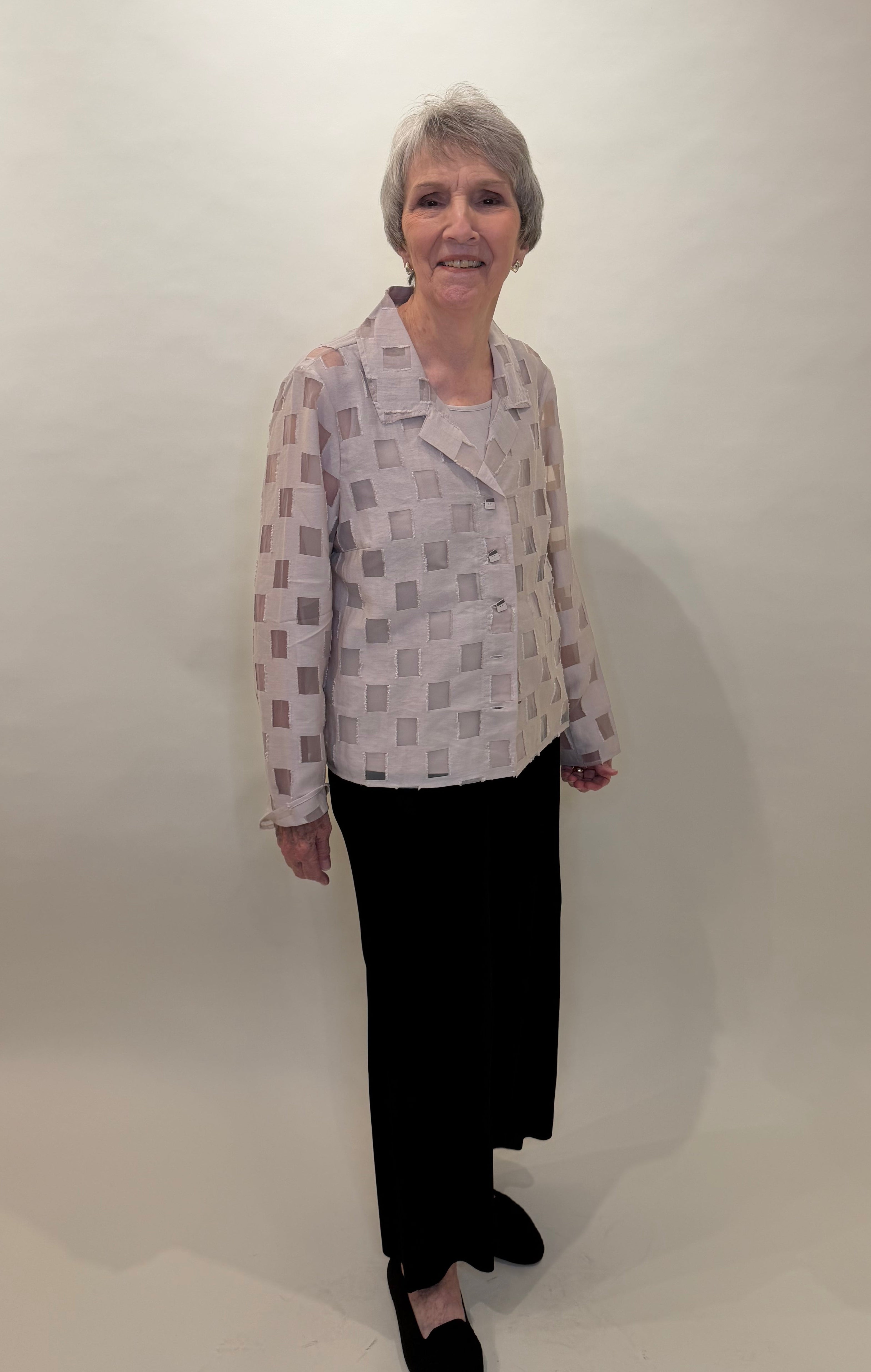 Sheer Checked Topper