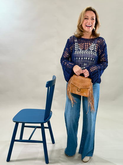 Crochet Long Sleeve Top