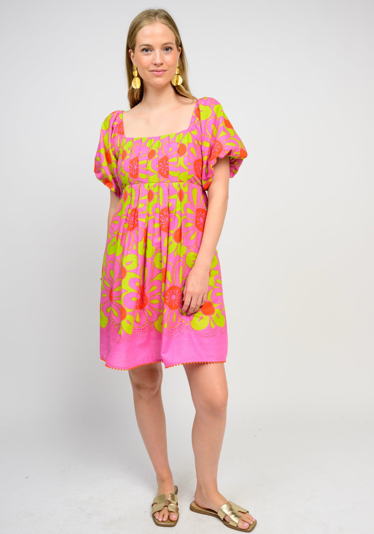 Pop Flower Border Dress