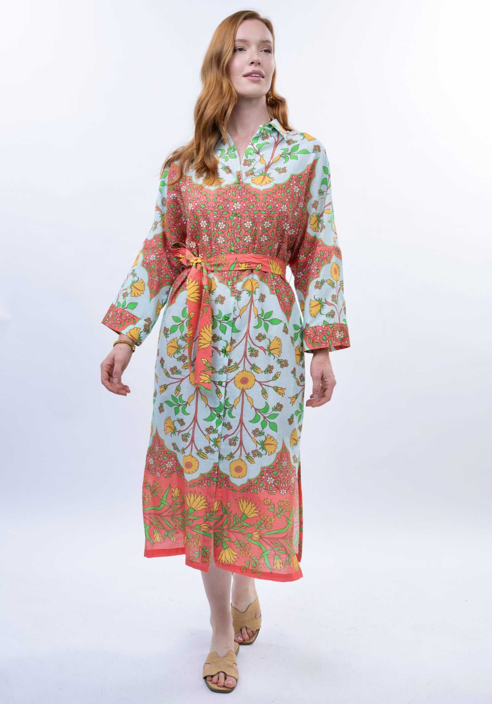 Uncle Frank Bordered Shirt Dress