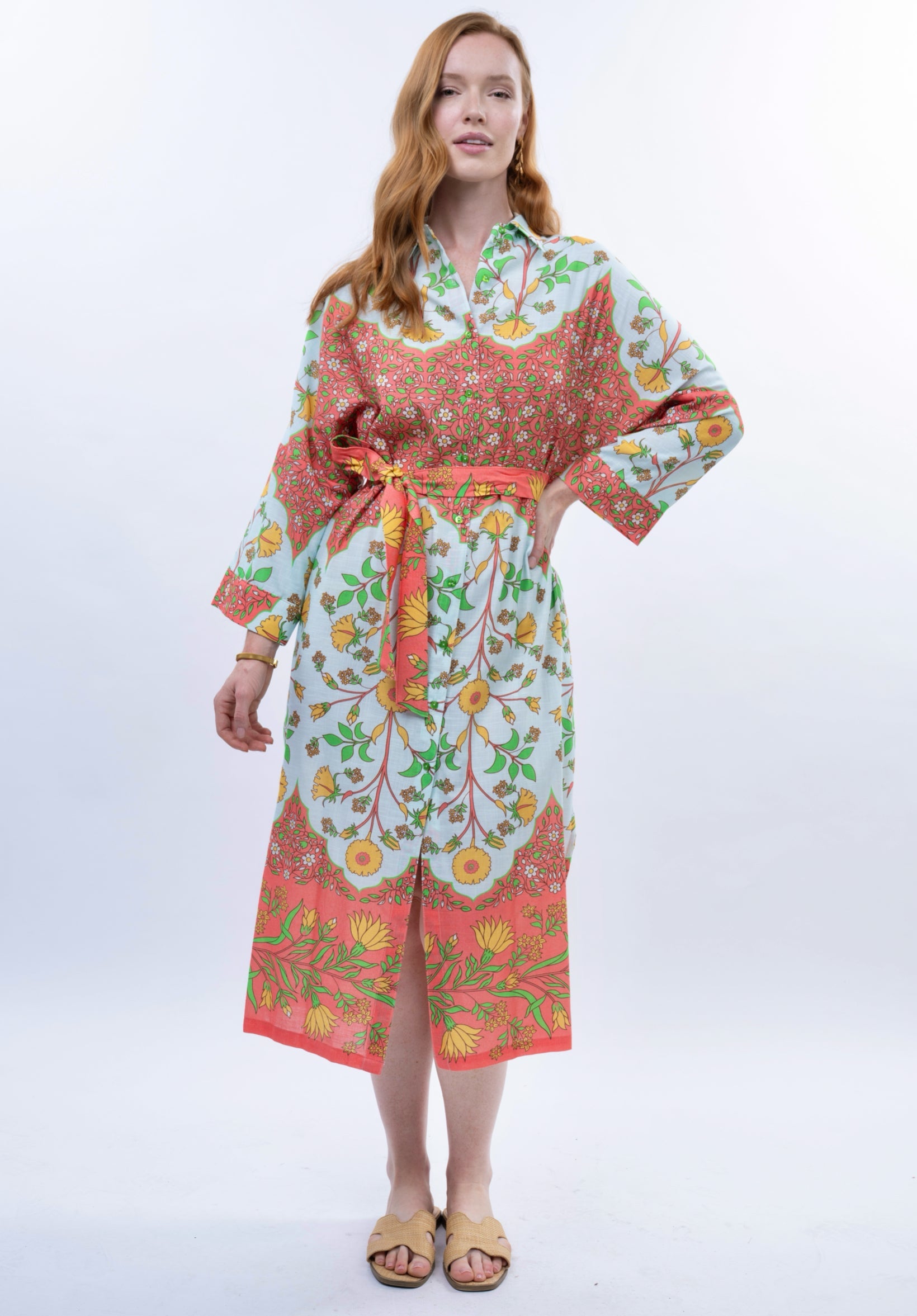 Uncle Frank Bordered Shirt Dress