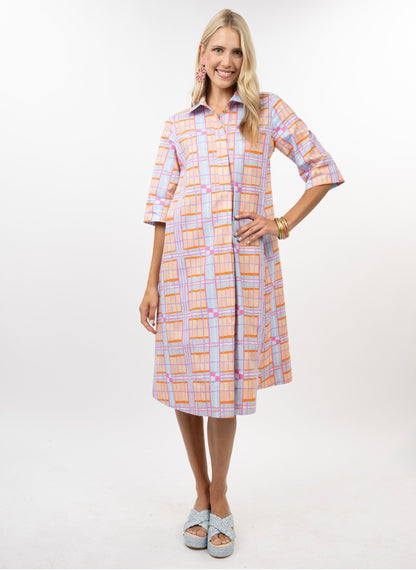 Uncle Frank Plaid Midi Swing Dress
