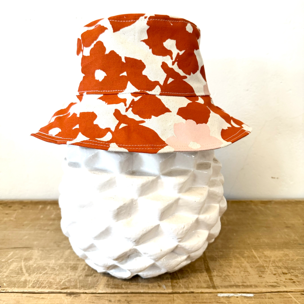 Earthy Anthro Orange + Blush Anita Bucket Hat