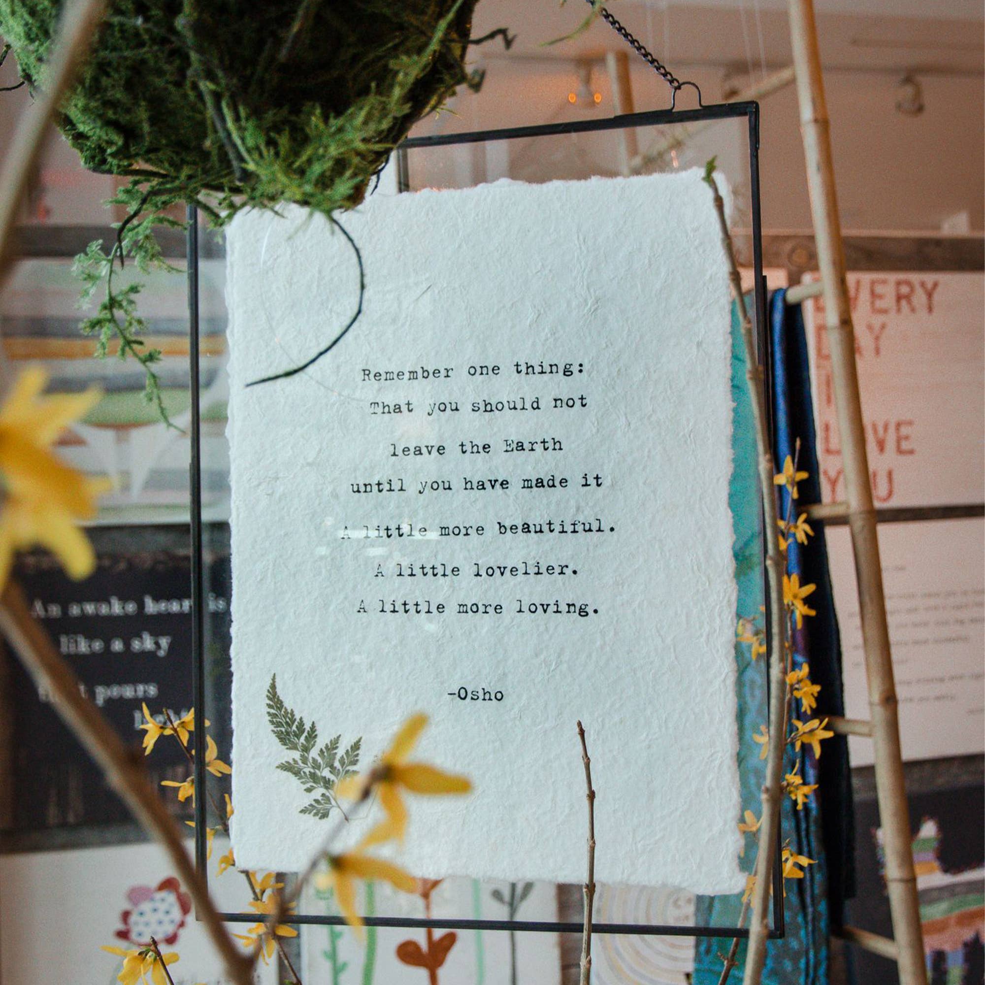 Handmade Paper Print - Letter to Sophie