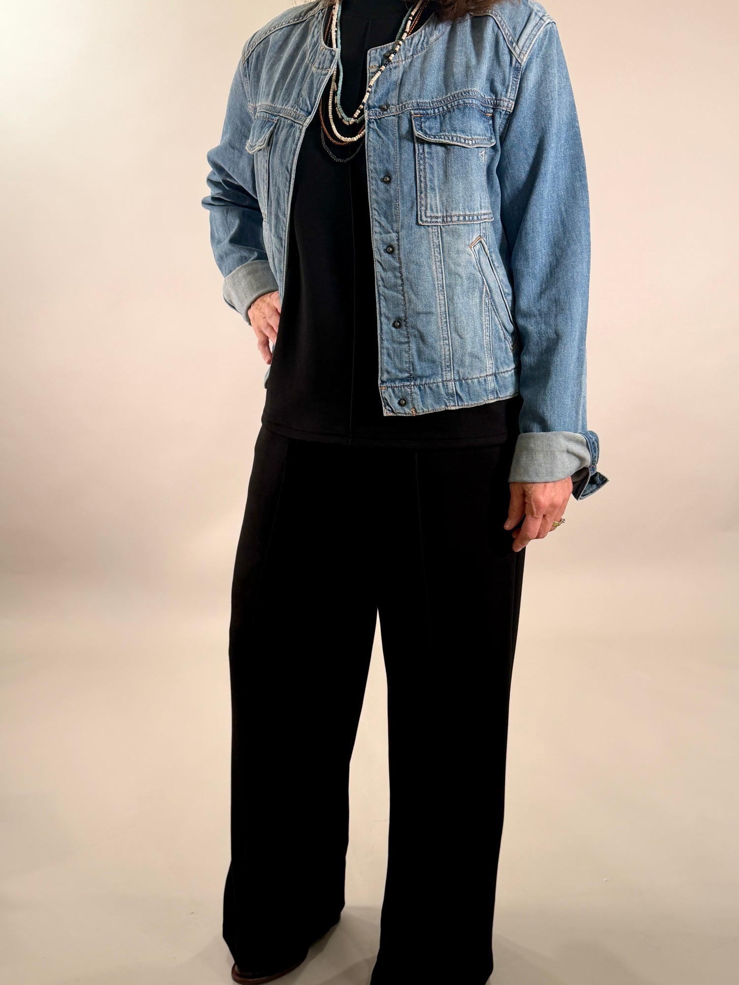 The Front-Seam Wide Leg Trouser