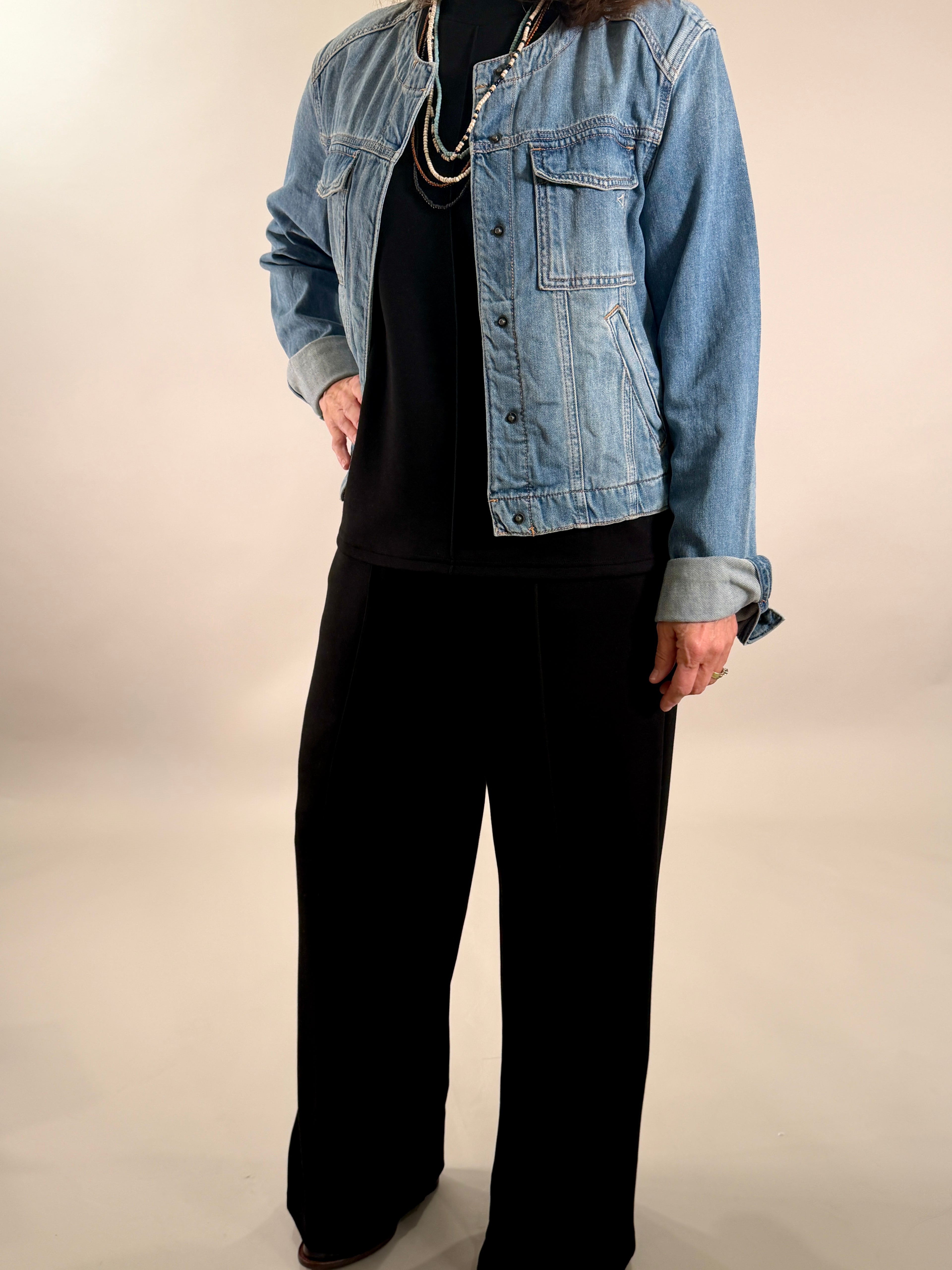 The Front-Seam Wide Leg Trouser