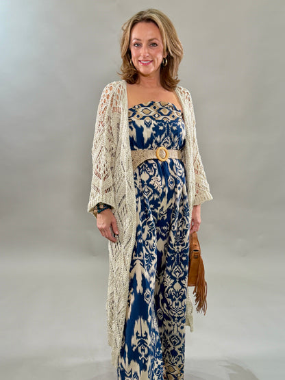 Patterned Wide Leg Jumpsuit