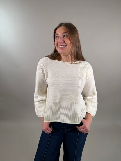 Textured Block Sweater