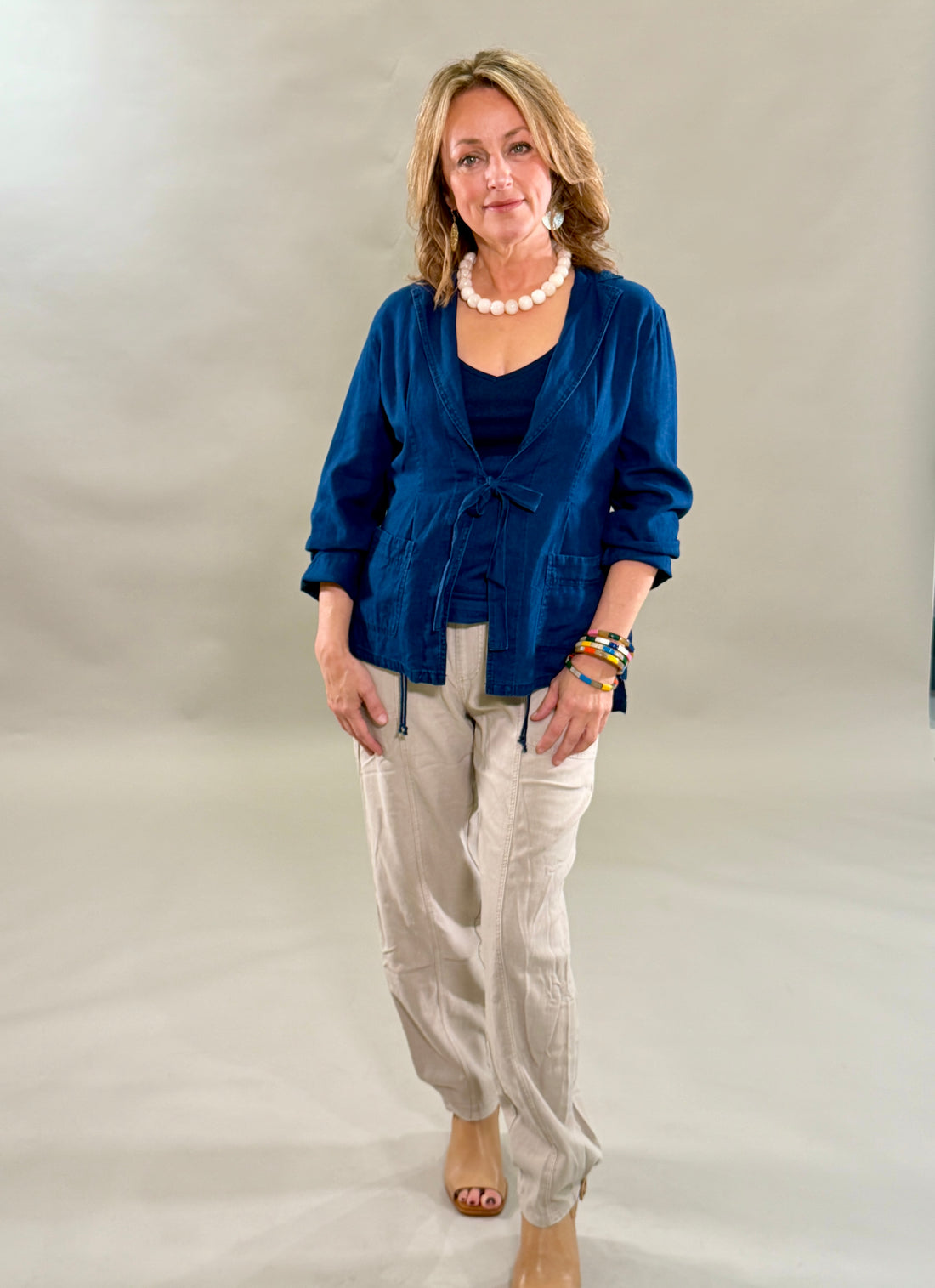 Easy-Fit Linen Blend Utillity Pant