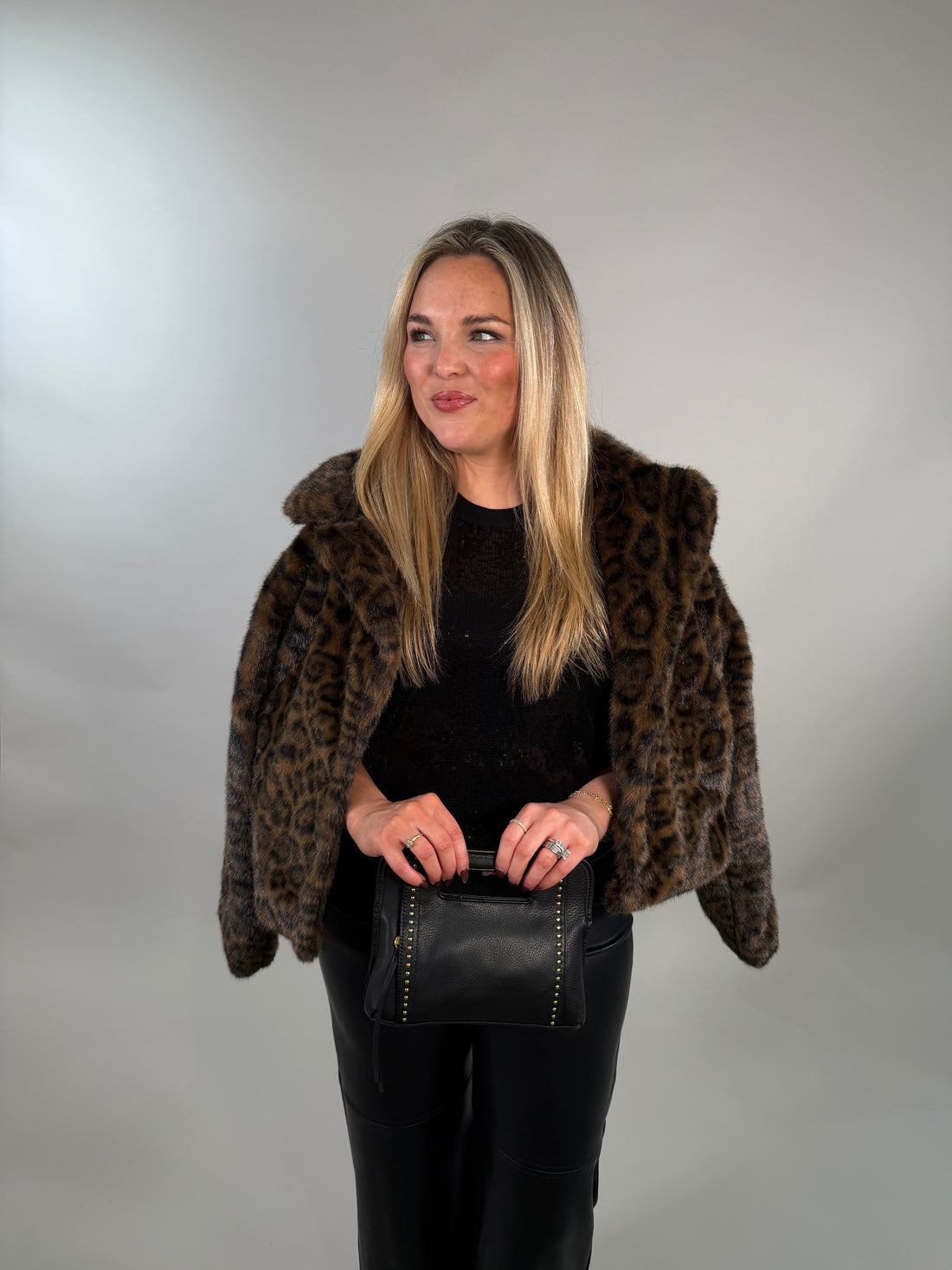 Sleek Black Sequin Tank Top