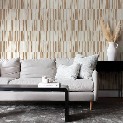 Shift Copper Peel and Stick Wallpaper, 28 sq. ft.