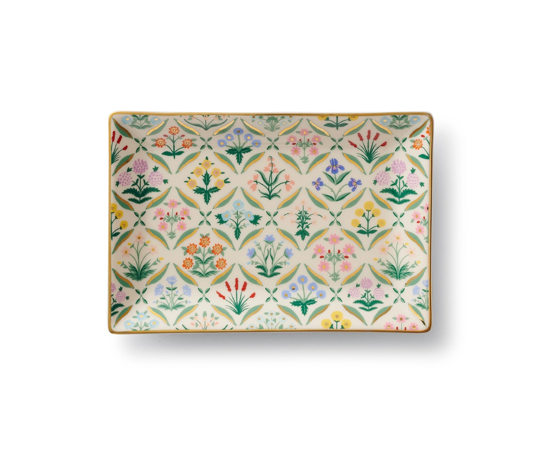 Whimsical Floral Ceramic Tray