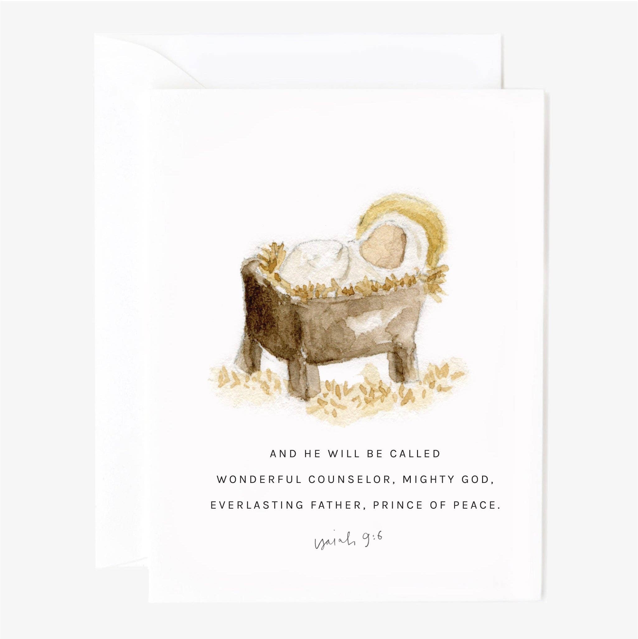 Set of 8 Christmas scripture notecard set