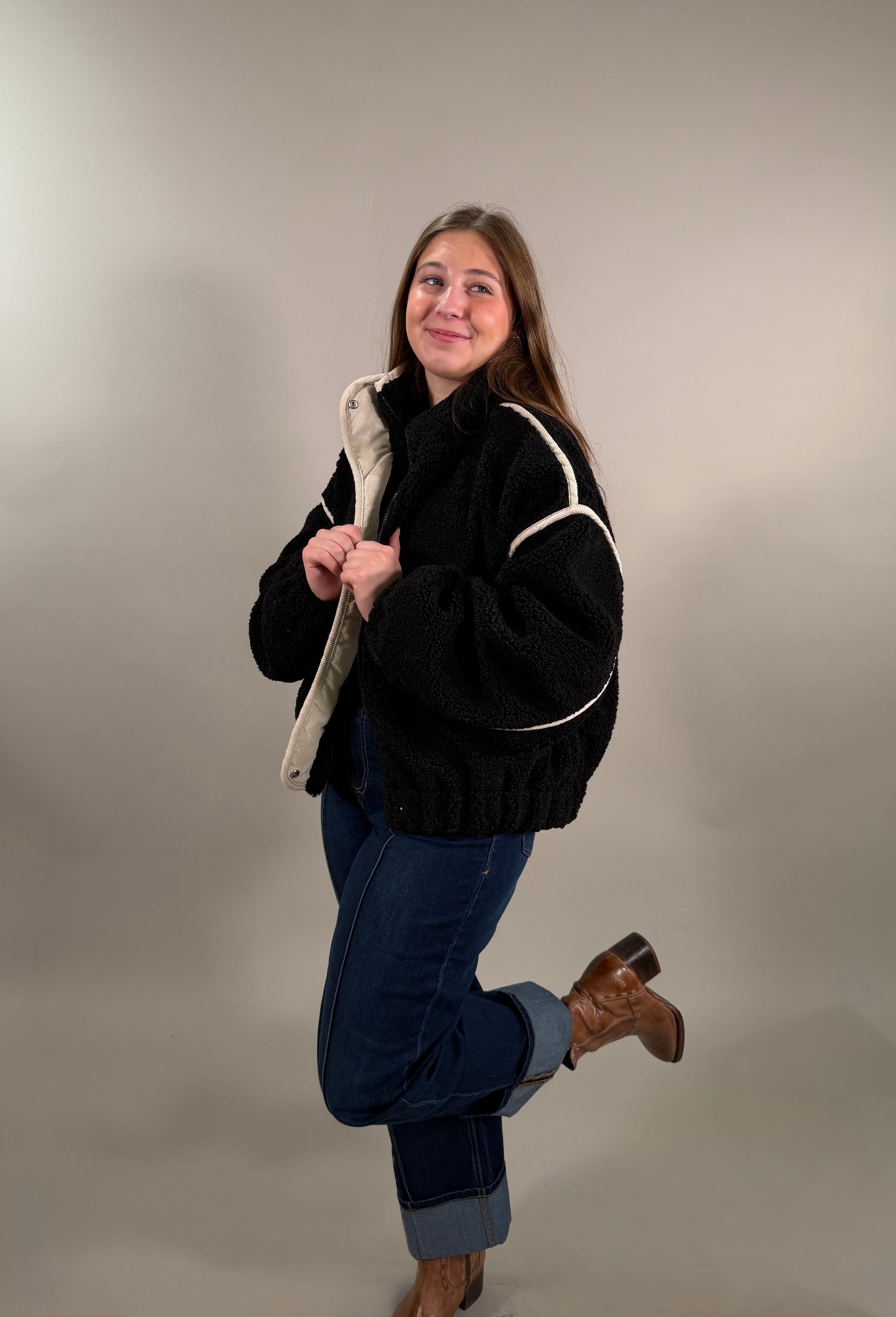 Cozy Sherpa Bomber Jacket