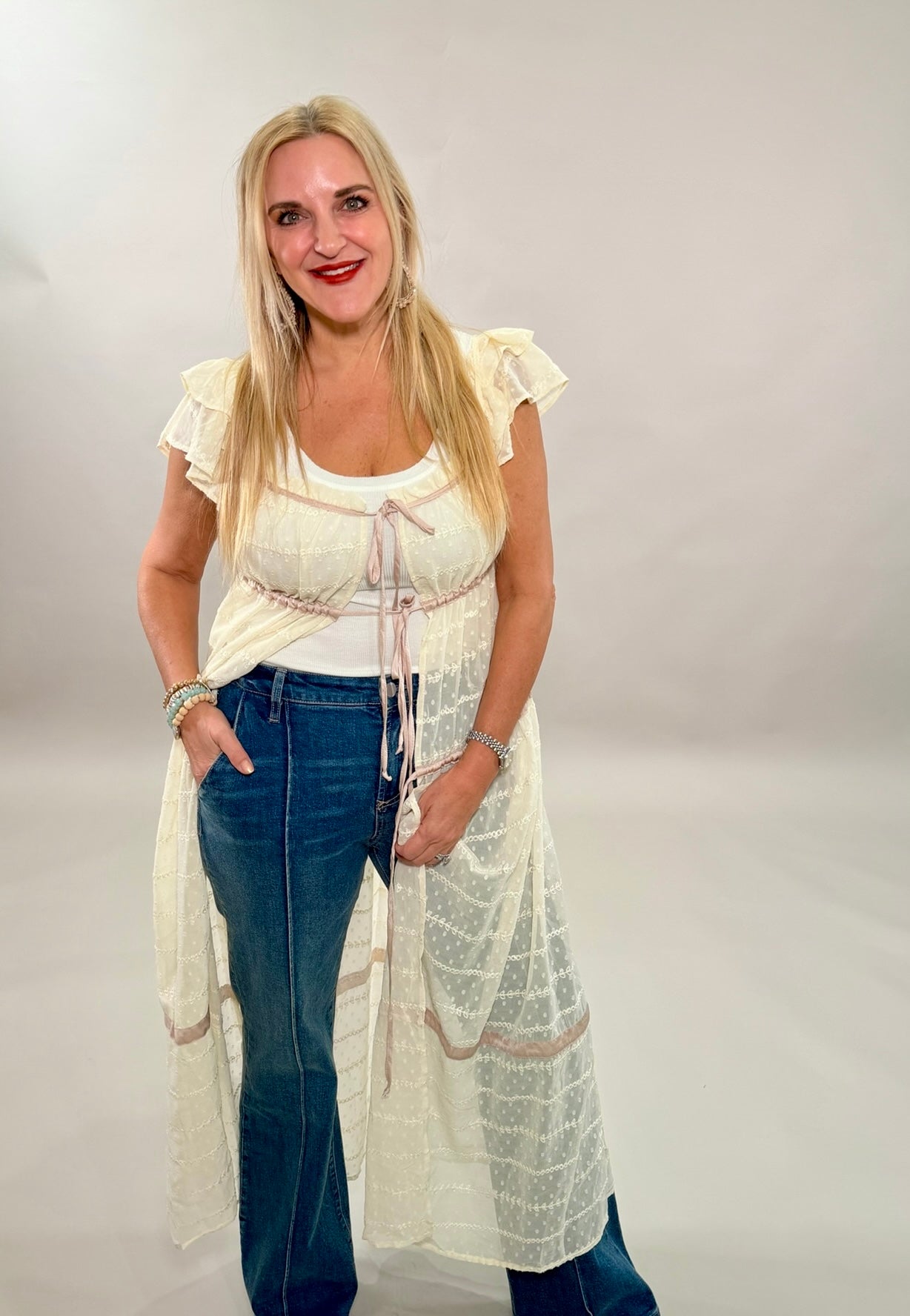 Romantic Chiffon Swiss Dot Maxi